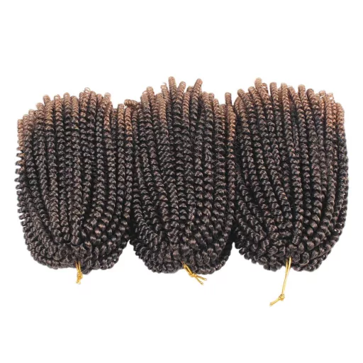 Xtrend 8 Inch Ombre Spring Twist Kanekalon Szintetikus Hajfonás 6 Csomag Kinky Curly Passion Twists