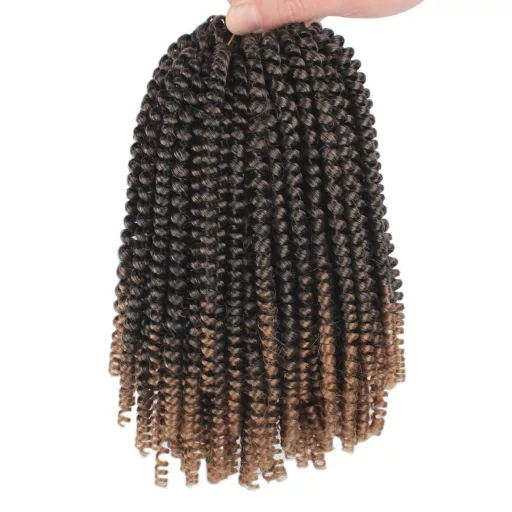 Xtrend 8 Inch Ombre Spring Twist Împletituri Sintetice Kanekalon 6 Pachete Kinky Curly Passion Twists