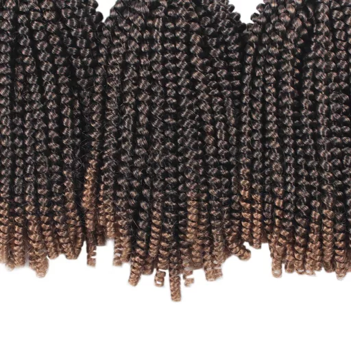 Xtrend 8 Inch Ombre Spring Twist Kanekalon Szintetikus Hajfonás 6 Csomag Kinky Curly Passion Twists