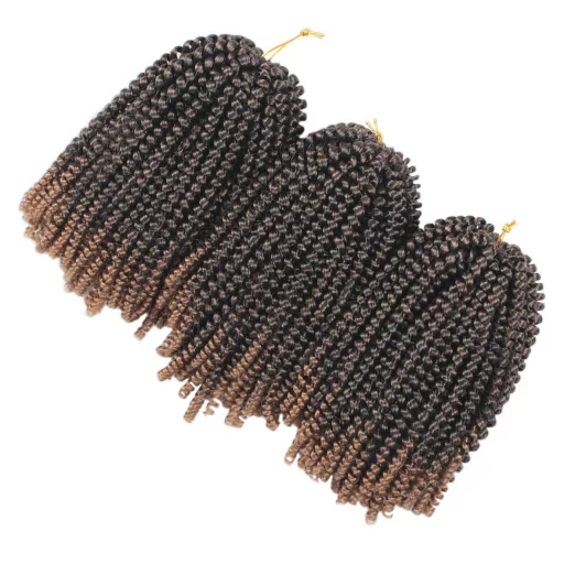 Xtrend 8 Inch Ombre Spring Twist Kanekalon Szintetikus Hajfonás 6 Csomag Kinky Curly Passion Twists