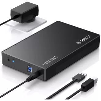   Externý box na 3,5" pevný disk ORICO USB 3.0 do 20 TB, kryt pre SATA HDD/SSD s podporou UASP