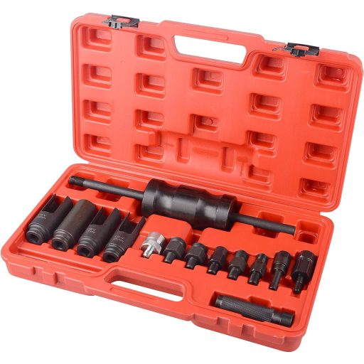 DAYUAN 14-dielna súprava na demontáž CDI dieselových vstrekovačov, súprava náradia na vyberanie vstrekovačov s klzným kladivom a adaptérmi.