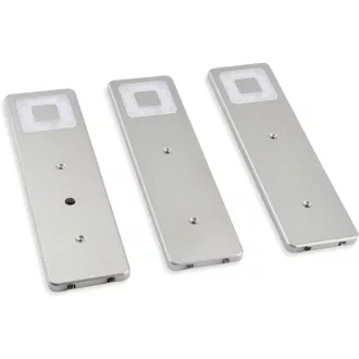   da LIGHT LED Konyhai Alulvilágítás Meleg Fehér 3db Szett Beépíthető Spot Ezüst