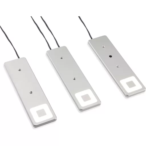 da LIGHT LED Konyhai Alulvilágítás Meleg Fehér 3db Szett Beépíthető Spot Ezüst