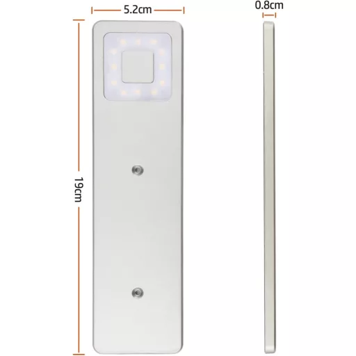 da LIGHT LED Konyhai Alulvilágítás Meleg Fehér 3db Szett Beépíthető Spot Ezüst