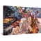 Startonight Apstraktna Slika na Platnu Narančastog Jazz Orkestra - 60x90 cm Moderna Dekoracija Zidova za Dnevni Boravak Spavaću Sobu - Efekt Dan-Noć