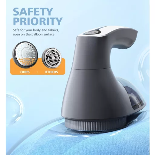 POPCHOSE Bolytalanító Készülék - Újratölthető Elektromos Ruhaborotvával, USB Töltéssel, 2 db 6-Pengés Fejjel, Antisztatikus Kefével Pulóvere