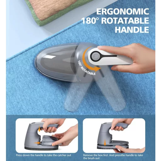 POPCHOSE Uređaj za uklanjanje mucica - Punjivi električni brijač za odjeću, USB punjenje, 2 glave sa 6 oštrica, antistatička četka za pulovere