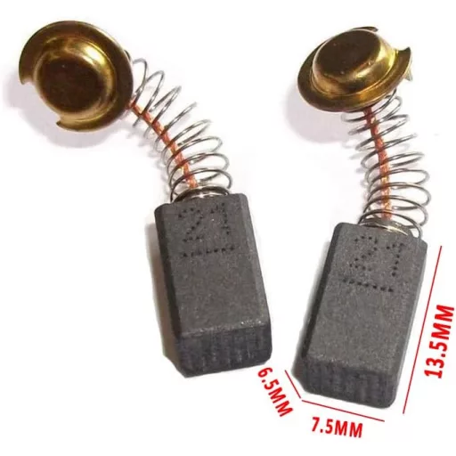 SENRISE Szénkefe Készlet - 10 db Elektromos Motor Szénkefe Csere Alkatrész Szerszámgépekhez, 6.5x7.5x13.5mm, Kiváló Vezetőképességű Grafit