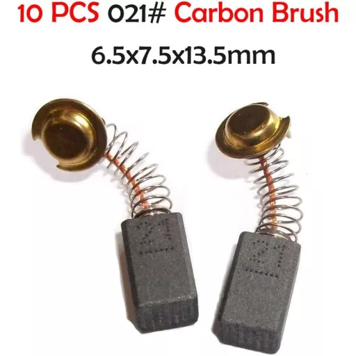SENRISE Szénkefe Készlet - 10 db Elektromos Motor Szénkefe Csere Alkatrész Szerszámgépekhez, 6.5x7.5x13.5mm, Kiváló Vezetőképességű Grafit