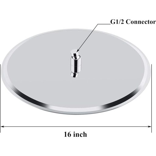 Drenky 40cm-es Rozsdamentes Acél Kerek Esőztető Zuhanyfej Vízkőmentes Fúvókákkal