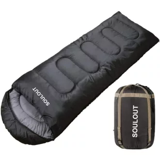   SOULOUT 3-4 Évszakos Hálózsák Vízálló Könnyű Camping Utazás 220x83cm
