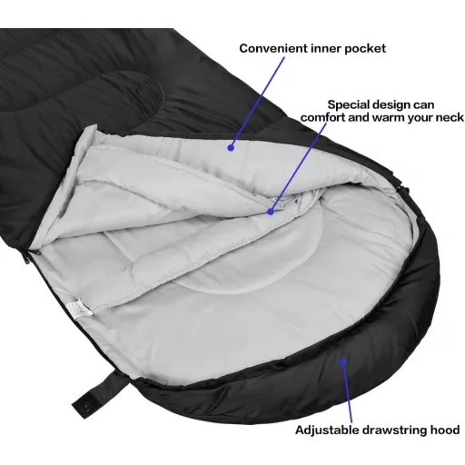 SOULOUT 3-4 Évszakos Hálózsák Vízálló Könnyű Camping Utazás 220x83cm