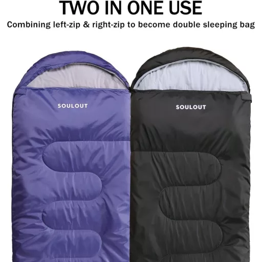 SOULOUT 3-4 Évszakos Hálózsák Vízálló Könnyű Camping Utazás 220x83cm