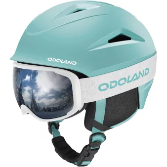   Set cască de schi și ochelari de schi Odoland cu protecție UV400 pentru bărbați și femei, S (54-56 CM)