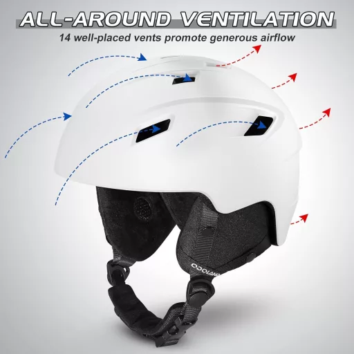Set Cască și Ochelari de Schi Odoland cu Protecție UV 400 pentru Bărbați și Femei