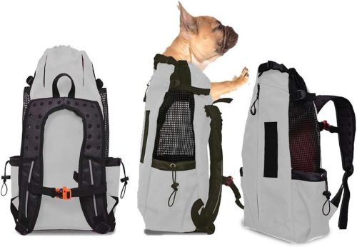 WLDOCA Szürke Kutyahordozó Hátizsák 10kg-ig - Lélegző, Összecsukható, Motorozáshoz, Túrázáshoz