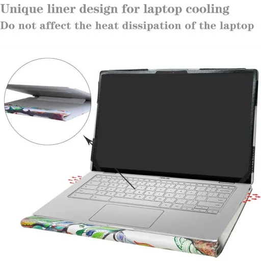 Alapmk Védőtok ASUS Chromebook Flip C434, C403NA & HP EliteBook x360 1040 G8 Laptopokhoz, Love Tree