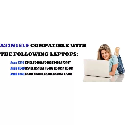 FengWings 3500 mAh A31N1519 laptop akkumulátor Asus X540, R540, F540 sorozathoz - Kompatibilis X540LA, X540LJ, X540SA, F540LA modellekkel, f