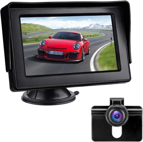 Kit auto wireless cu cameră de marșarier și monitor LCD de 4.3" - Rezistent la apă, cu vedere nocturnă