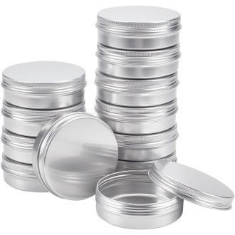   BENECREAT 12 ks 100 ml hliníkových nádobiek na krém so skrutkovacím uzáverom na kozmetiku, sviečky a balzamy