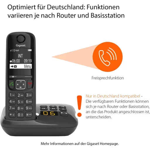 Gigaset AS690A DECT vezeték nélküli telefon nagy kijelzővel és gombokkal