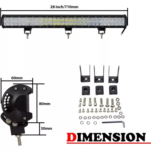 SKYWORLD 28 Inch 180W LED Munkalámpa Bar 12V 24V Vízálló Offroad Fényszóró