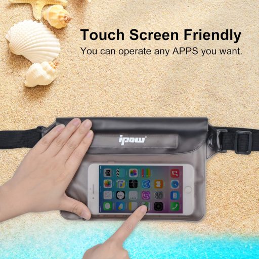 Vodotesná crossbody taška ipow na ochranu iPhone mobilu, fotoaparátu, iPadu a peňazí, modrá, sivá, ružová, žltá, biela, čierna