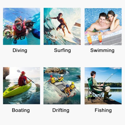 Vodotesná crossbody taška ipow na ochranu iPhone mobilu, fotoaparátu, iPadu a peňazí, modrá, sivá, ružová, žltá, biela, čierna