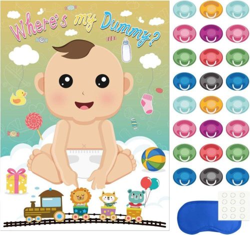 Set de autocolante amuzante cu suzete pentru baby shower: 24 bucăți