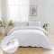 AYSW 3-dielna posteľná bielizeň 200x200 cm s dvojitým zipsom, biela, obliečky na paplón a vankúše pre 2 osoby