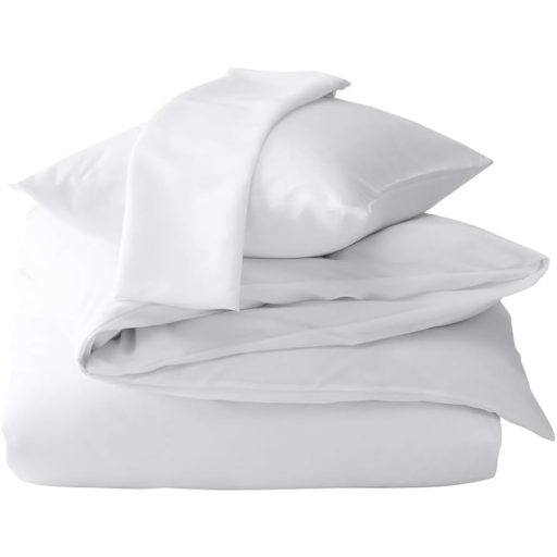 AYSW 3 részes ágynemű szett 200x200 cm dupla cipzárral, fehér, 2 személyes paplan és párnahuzat