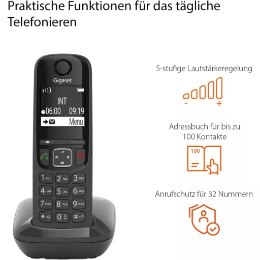 Gigaset AS690 Duo DECT vezetéknélküli telefon 2 kézibeszélővel