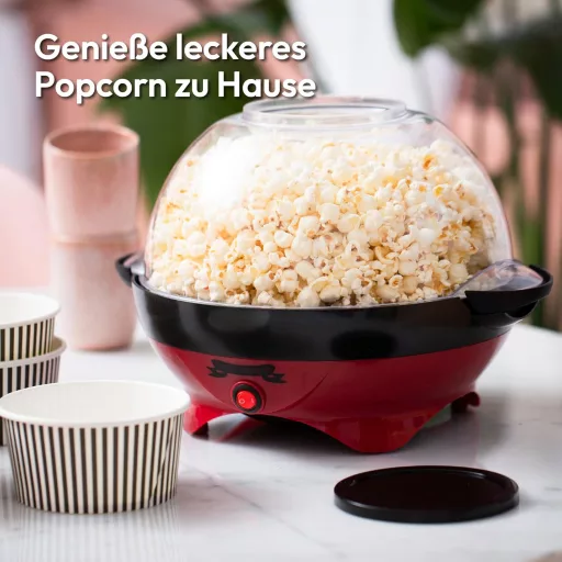 Gadgy Retro Popcorn Maker 5L - 800W Piros Popcornkészítő Tapadásmentes Felülettel