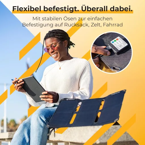 SunnyBAG SUNBOOSTER 21W összecsukható napelemes töltő 2 USB kimenettel vízálló