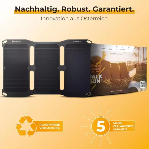 SunnyBAG SUNBOOSTER 21W összecsukható napelemes töltő 2 USB kimenettel vízálló