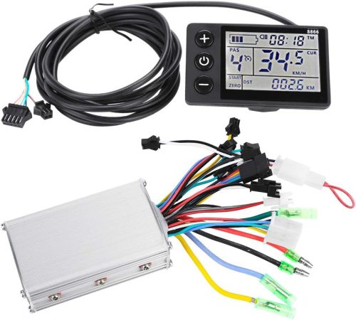 Controller MAGT 36V-48V pentru Trotinetă Electrică, Fără Perii - Rezistent la Apă, cu Display LCD, Regulator Sinusoidal din Aluminiu pentru Biciclete Electrice