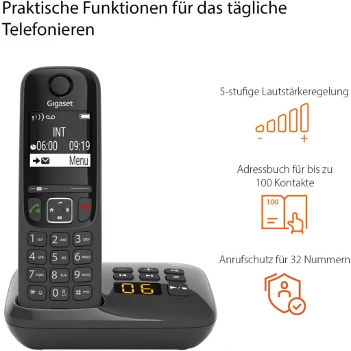 Gigaset AS690A Duo DECT vezeték nélküli telefon 2 kézibeszélővel