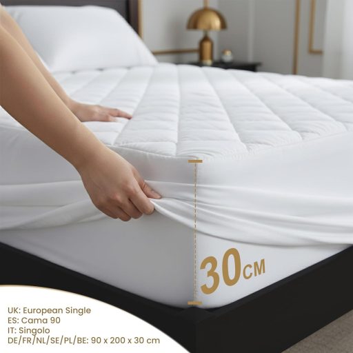 Utopia Bedding Steppelt Mikroszálas Matracvédő és Felhajtható Matrachtakaró 30 cm-ig