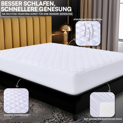 Utopia Bedding Steppelt Mikroszálas Matracvédő és Felhajtható Matrachtakaró 30 cm-ig