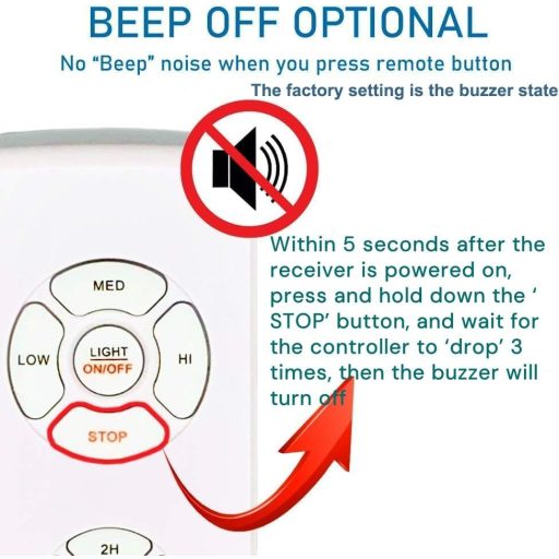 QIACHIP Univerzális Mennyezeti Ventilátor Távirányító Szett Időzítővel, Vezeték Nélküli Lámpa és Ventilátor Kapcsoló 230V