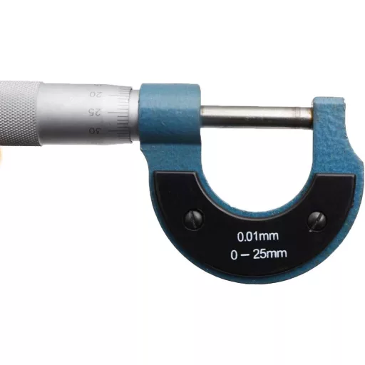 Micrometru exterior TOPWAY 0-25mm Instrument de măsură de înaltă precizie pentru spații înguste, în carcasă de plastic, cu cheie de calibrare 401310