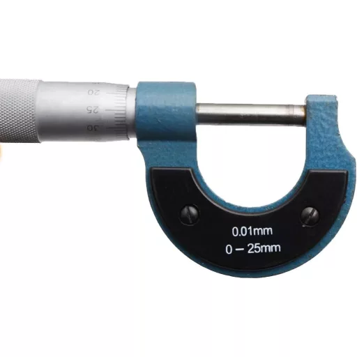 Micrometru exterior TOPWAY 0-25mm Instrument de măsură de înaltă precizie pentru spații înguste, în carcasă de plastic, cu cheie de calibrare 401310