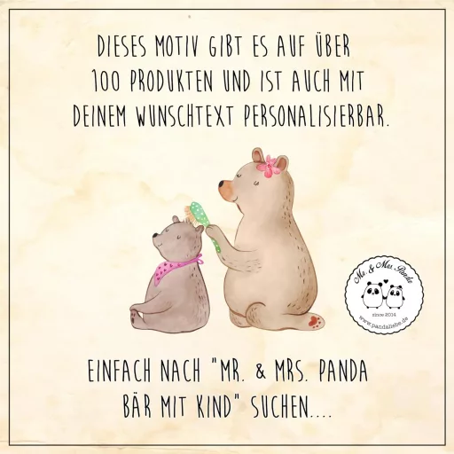 Mr. & Mrs. Panda Sárga Képeslap Mackó Gyerek Motívummal - Anyák Napja Apák Napja Üdvözlőlap Köszönetkártya