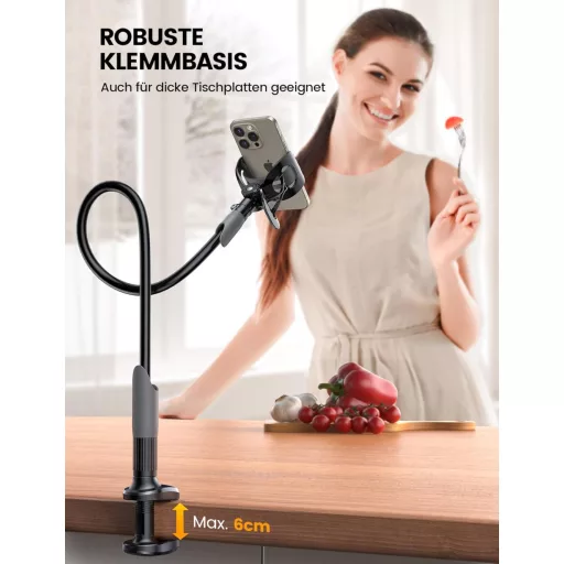 Lamicall Flexibilis Telefontartó Ágyhoz - Gömbnyakú Mobiltelefon Tartó
