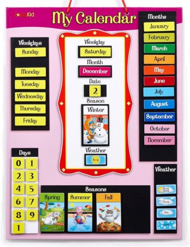 Calendar Magnetic și Tabla Meteo pentru Copii - Joc Educativ Preșcolar
