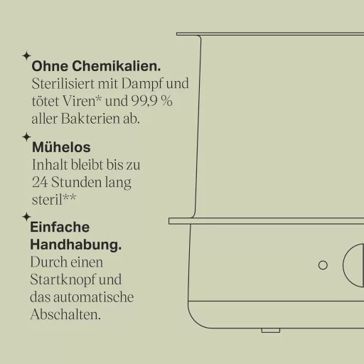 Tommee Tippee Advanced Super-Steam elektromos sterilizáló 6 üveghez, kémiai mentes