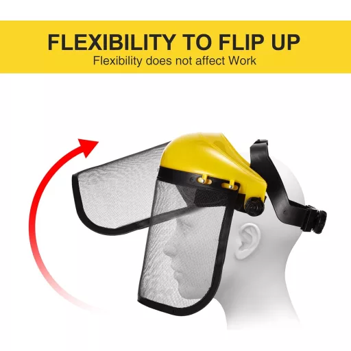 YUNYODA Šljem za šumarstvo sa mrežastim vizirom i maskom za ventilaciju