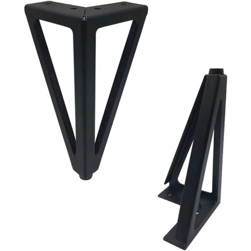 Picioare de mobilier WZCMLJ 6-15 cm, triunghiulare, pentru masă, scaun, dulap, canapea, set de 4 bucăți, negru