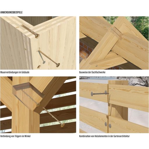 KLIMAS Torx Fa Csavar TX40 8x200mm 50db Lapos Fejű